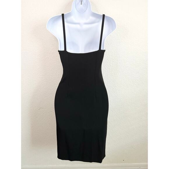 New Moschino Vintage Y2K Black Ruched Cocktail Dress Women's 4 Cheap and Chic - Picture 5 of 10